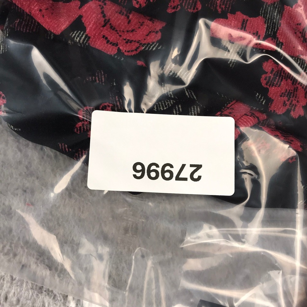 Torrid Faux-Wrap Hi-Low Chiffon Dress Womens 4X Black Red Floral Dark Romantic - Picture 9 of 9